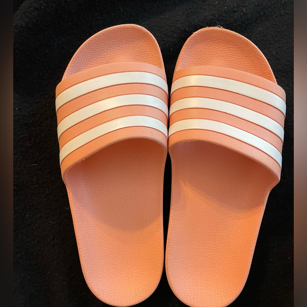 Pastel Pink Adidas Adilette Comfort slides